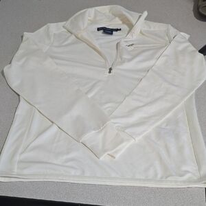 Ralph Lauren Cream Quarter-Zip Top